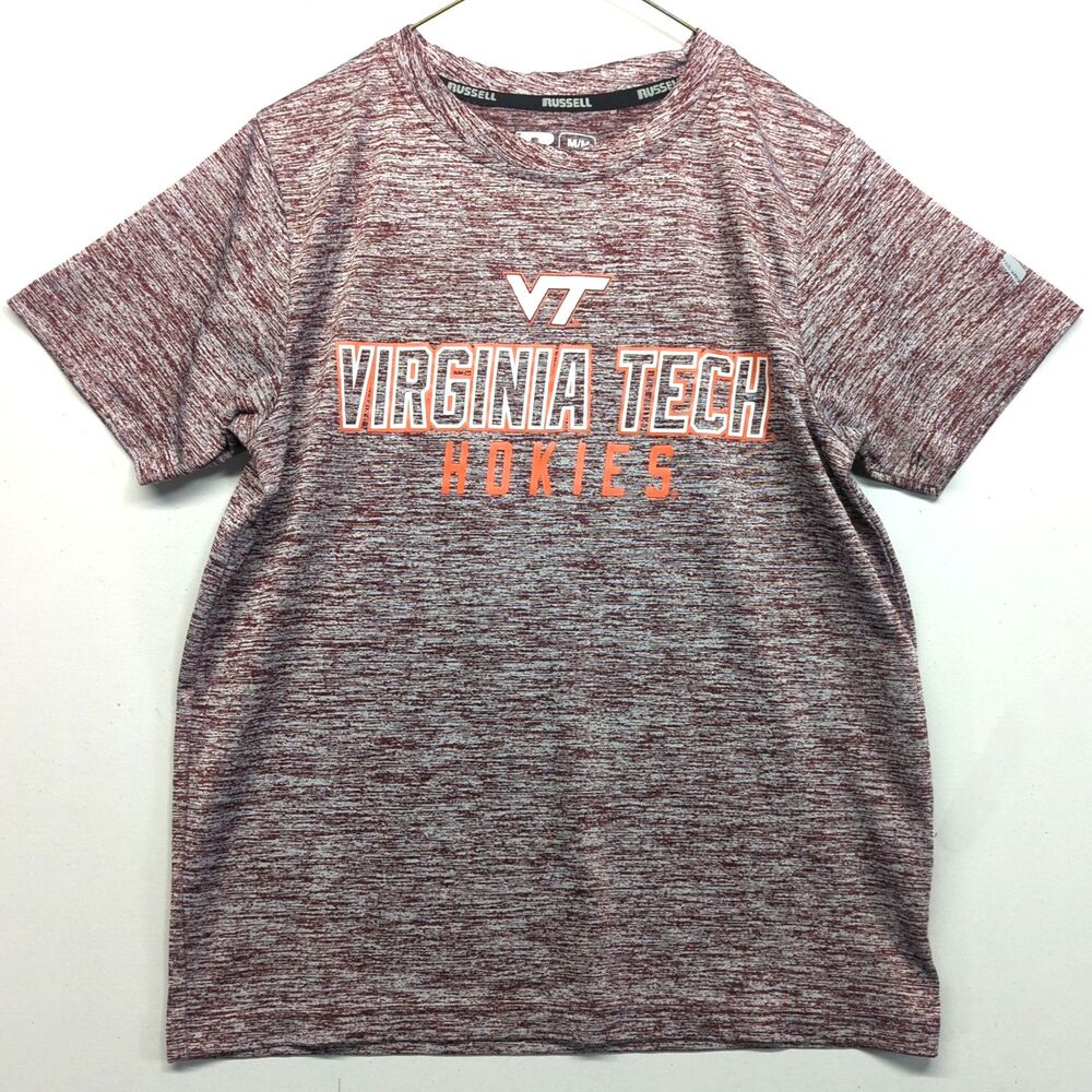 Virginia Tech Hokies Russell Athletic Youth M Maroon Heather T-Shirt Football